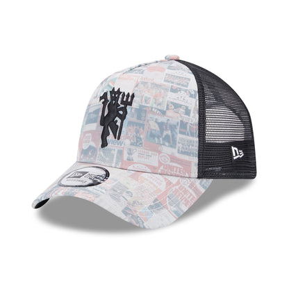 Manchester United FC Review All Over Print Multi A-Frame Trucker Cap