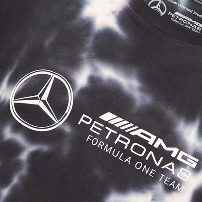 Mercedes-AMG Petronas F1 Tie Dye Mens – Grey T-Shirt