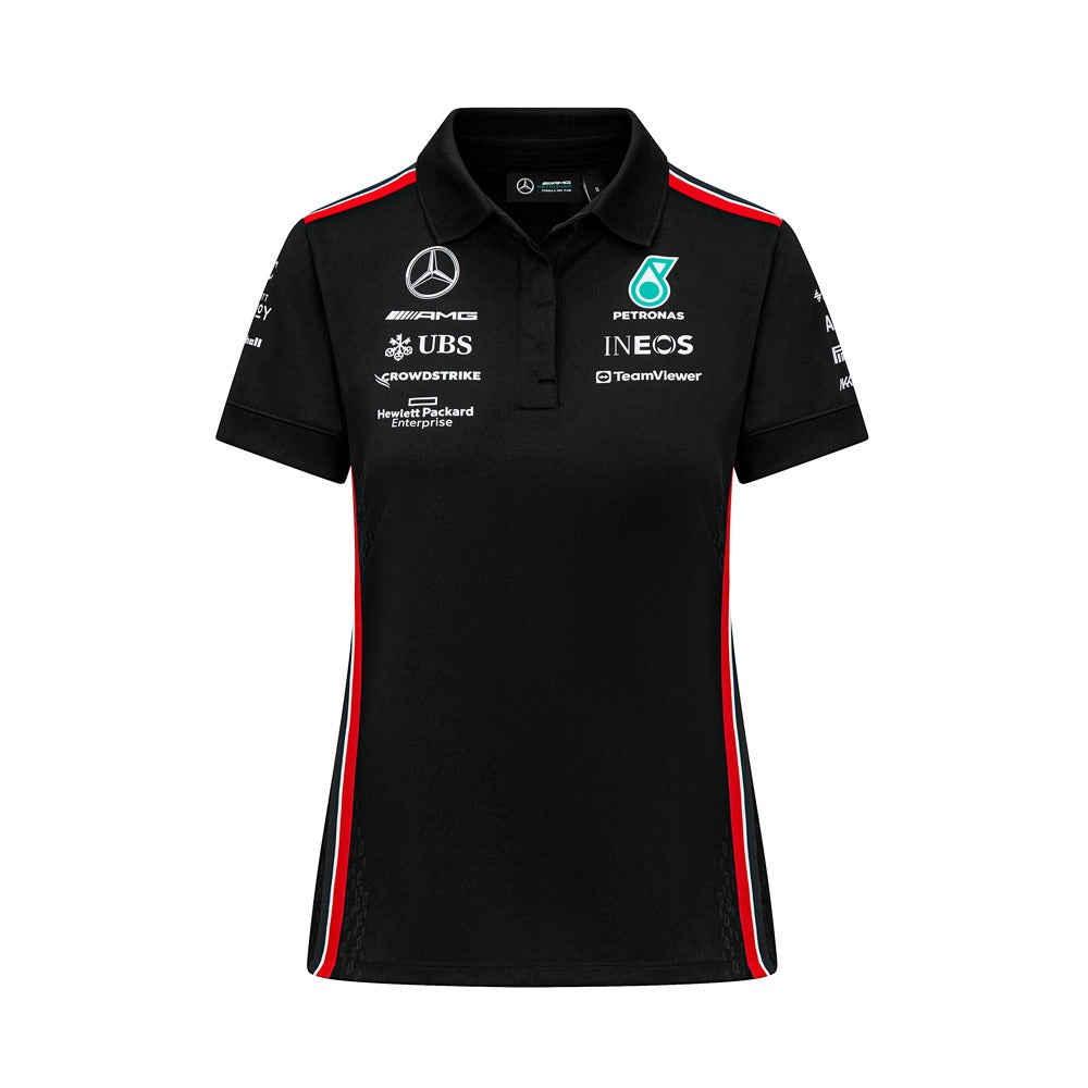 Mercedes-AMG Petronas F1 2023 Womens Team Polo - Black