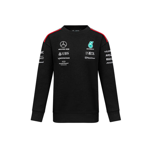 Mercedes-AMG Petronas F1 2023 Team Crew Sweatshirt Womens - Black
