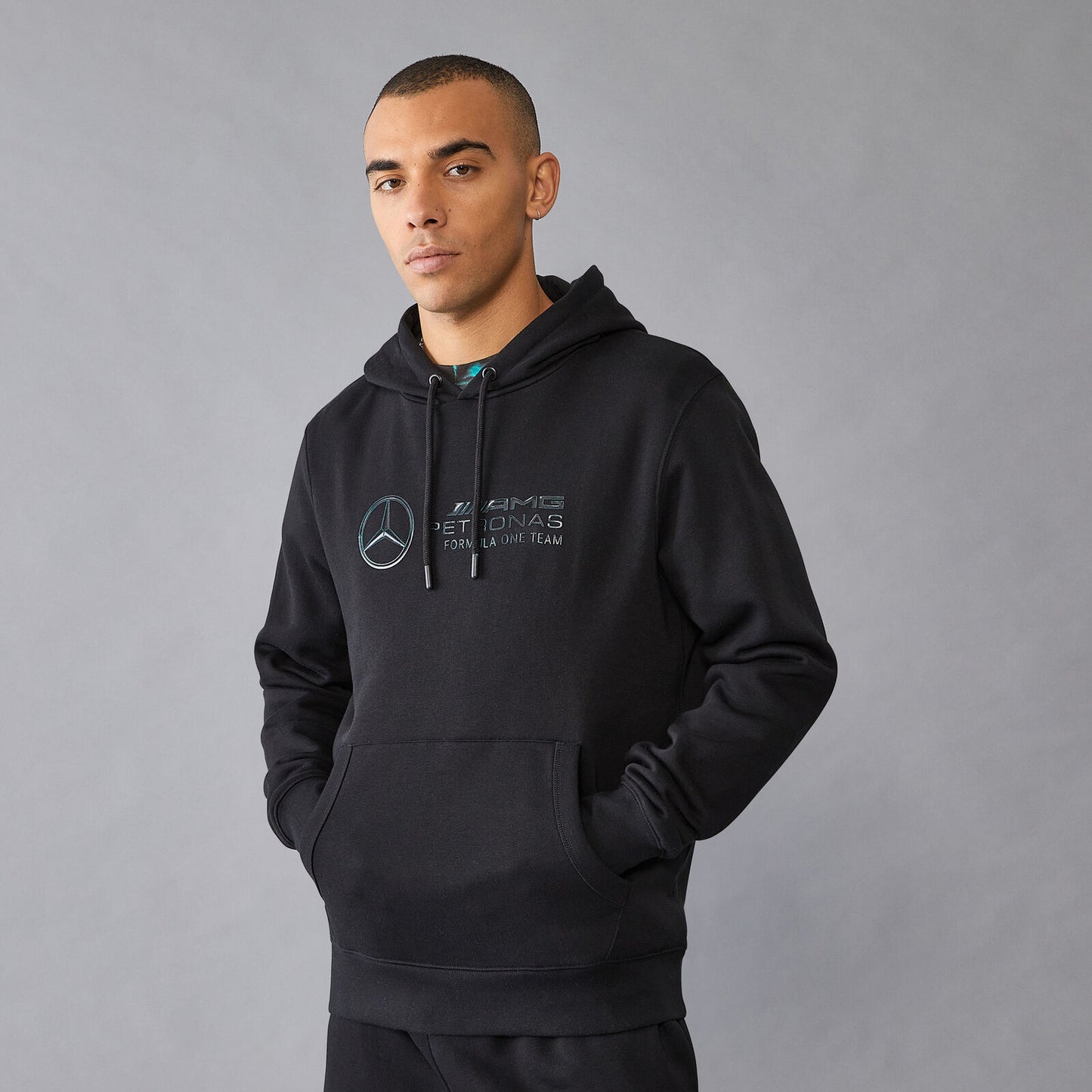 2024 Mercedes-AMG Petronas F1 Men's Stealth Logo Hoodie