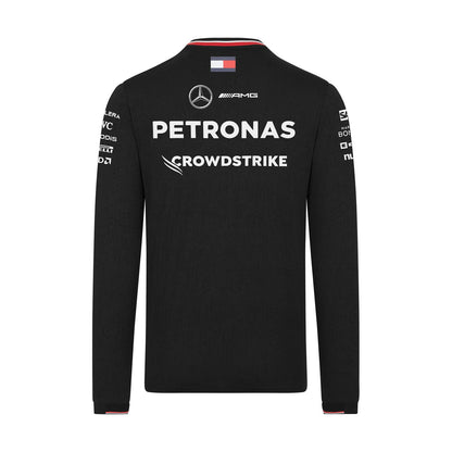 2024 Mercedes-AMG F1 Men's Team Long Sleeve Driver Black Shirt