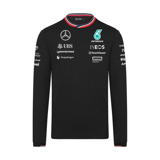 2024 Mercedes-AMG F1 Men's Team Long Sleeve Driver Black Shirt