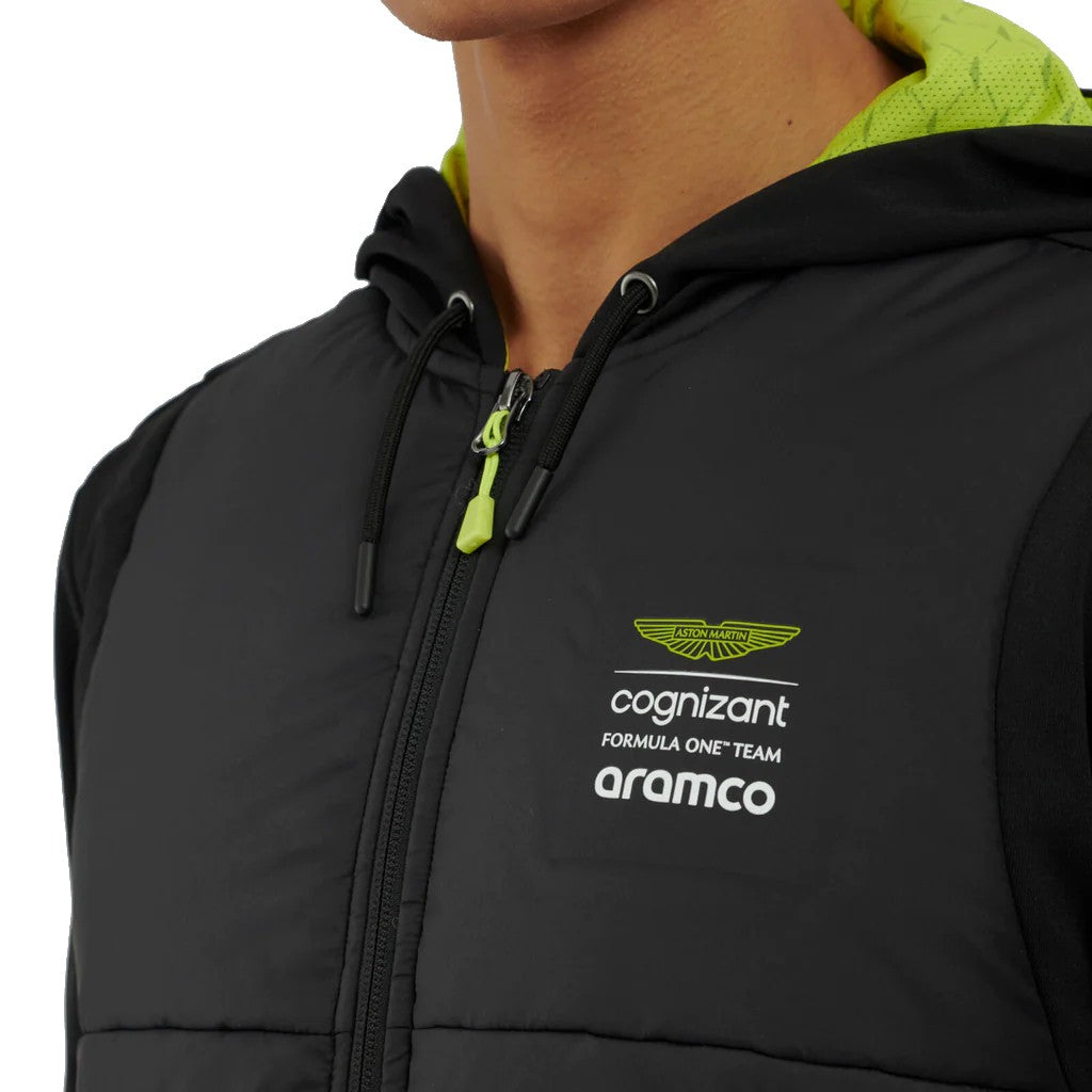 Aston Martin F1 Lifestyle Hybrid Jacket Mens – Black