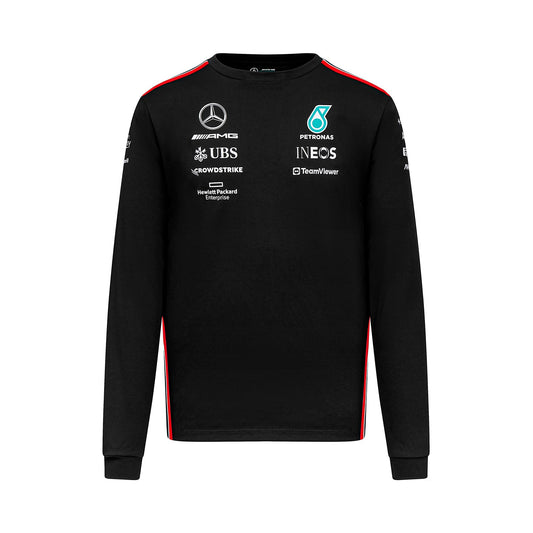 2023 Mercedes-AMG F1 Mens Team Long Sleeve T-Shirt - Black